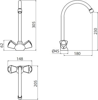 Смеситель RedBlu by Damixa Object HFON00000 для кухни
